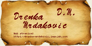 Drenka Mrdaković vizit kartica